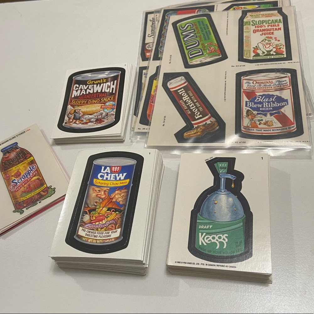 Topps Wacky Packages Assorted Sticker Bundle